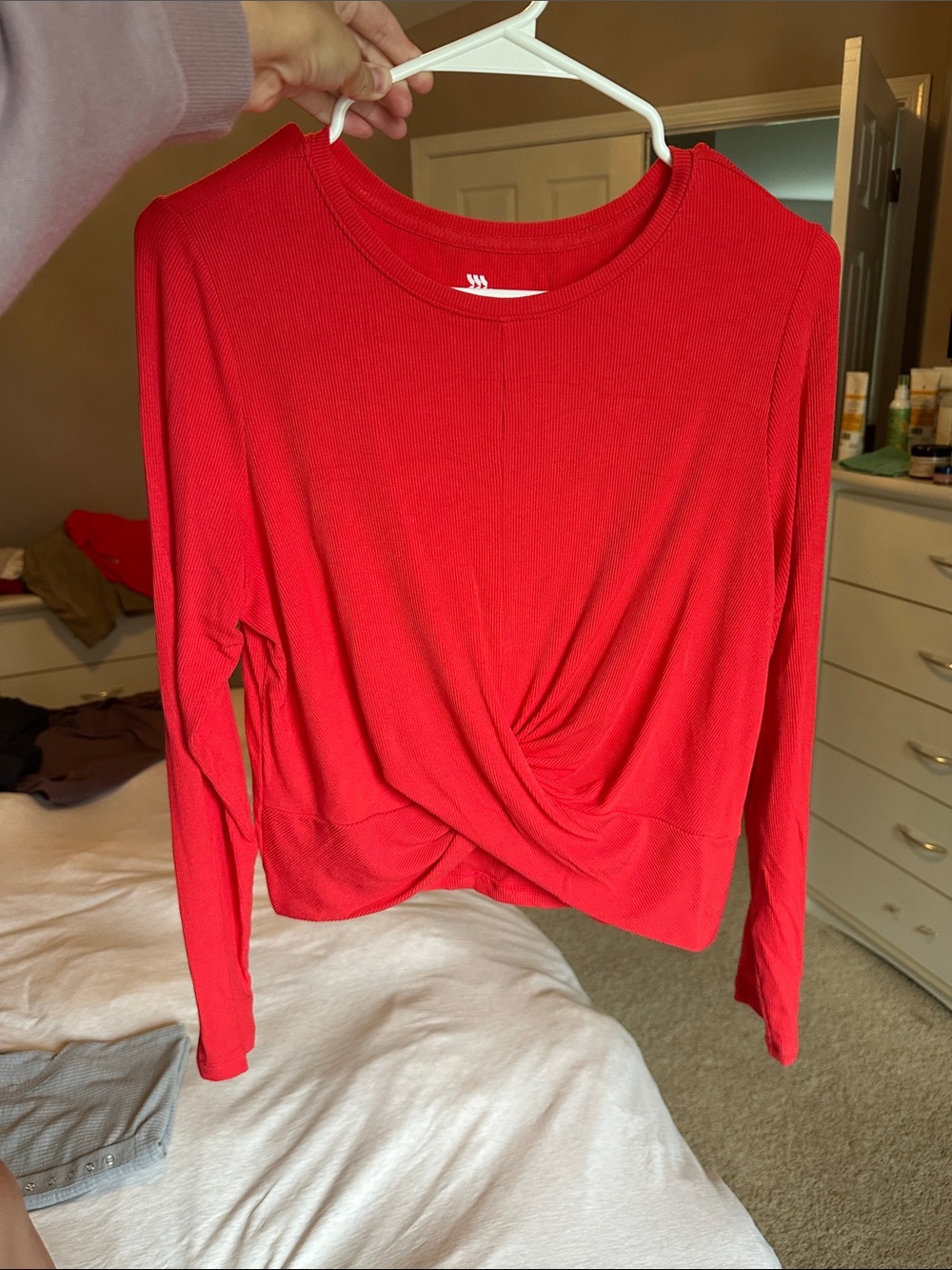 All In Morion Ribbed Cropped Top
